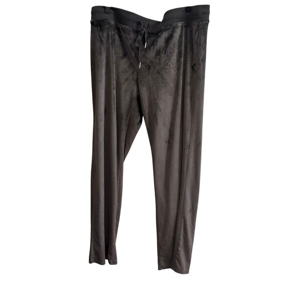 Aerie Velour Loungewear Tracksuit Set Women’s XL Cropped Zip Hoodie + Pants Grey - Picture 6 of 11